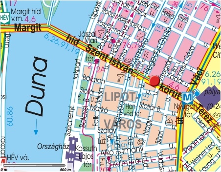 City Hotel Ring na planie a Budapesztu
