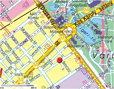Hotel Benczur - on the map