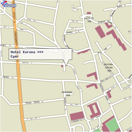 Hotel Korona - sulla cartina